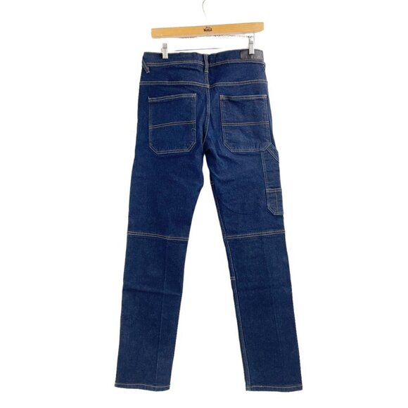 Supply & Demand Dark Wash Exposed Stitching Skinny Jeans Mens Size 34 Stretch - Picture 3 of 9